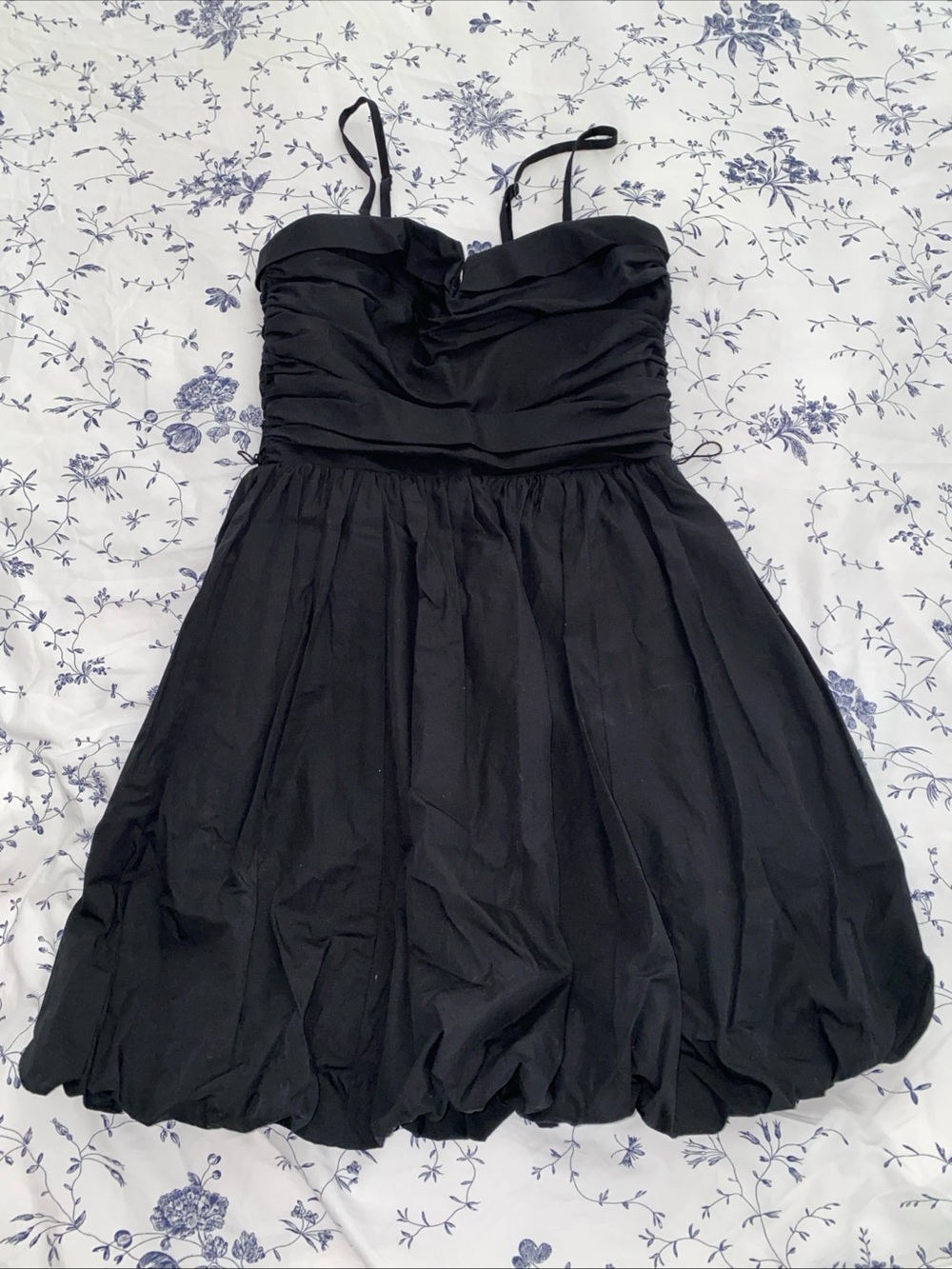 Zara Black Bubble Hem Mini Dress